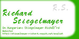 richard stiegelmayer business card